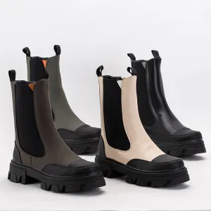 Resti Beige women's boots on a massive sole Rosidi - Footwear