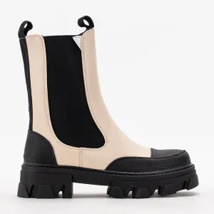 Resti Beige women's boots on a massive sole Rosidi - Footwear