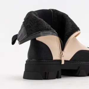 Resti Beige women's boots on a massive sole Rosidi - Footwear