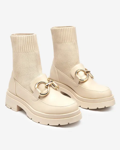 Resti Beige women's high-top Qenarisa shoes - Footwear