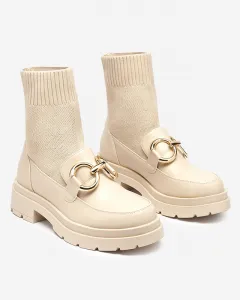 Resti Beige women's high-top Qenarisa shoes - Footwear