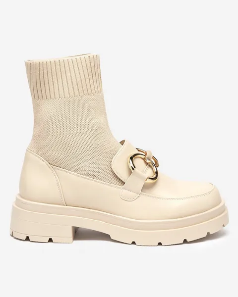 Resti Beige women's high-top Qenarisa shoes - Footwear