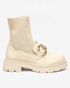 Resti Beige women's high-top Qenarisa shoes - Footwear