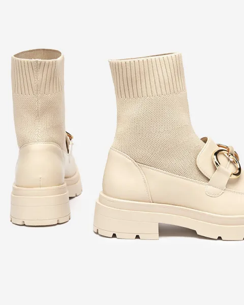 Resti Beige women's high-top Qenarisa shoes - Footwear
