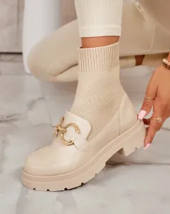 Resti Beige women's high-top Qenarisa shoes - Footwear