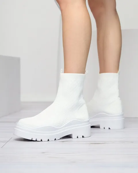 Resti White women's flat-heeled boots Seritis - Footwear