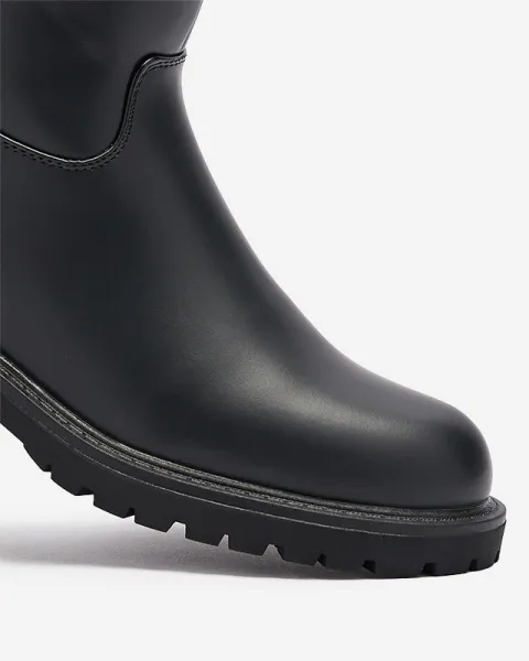 Resti Women's black eco-leather boots with embellishment Xetika - Footwear