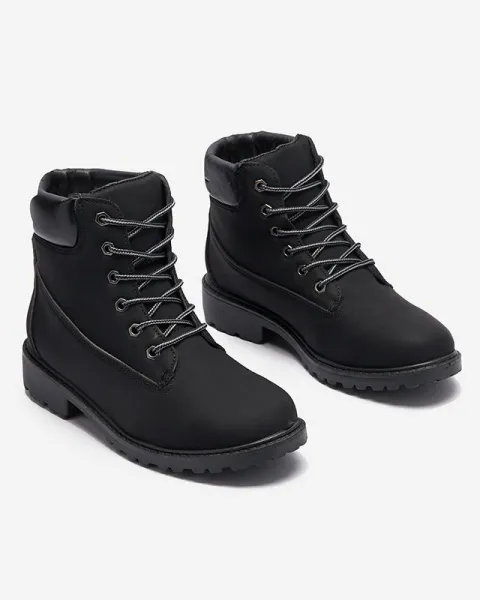 Resti Women's insulated trapper boots in black Fanhet- Footwear