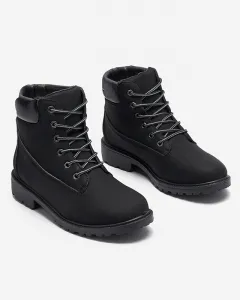 Resti Women's insulated trapper boots in black Fanhet- Footwear