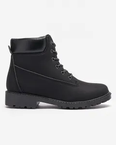 Resti Women's insulated trapper boots in black Fanhet- Footwear