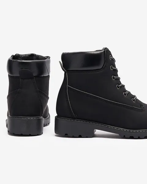 Resti Women's insulated trapper boots in black Fanhet- Footwear