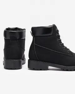 Resti Women's insulated trapper boots in black Fanhet- Footwear