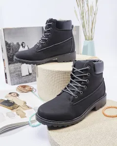 Resti Women's insulated trapper boots in black Fanhet- Footwear