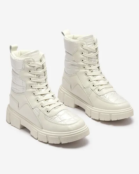 Resti Cream women's non-insulated bagger boots Qertera- Footwear