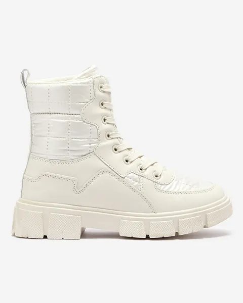 Resti Cream women's non-insulated bagger boots Qertera- Footwear