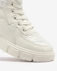 Resti Cream women's non-insulated bagger boots Qertera- Footwear