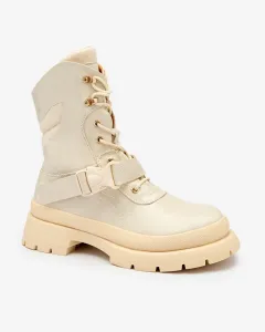 Resti Women's lacquered boots in beige Setogy