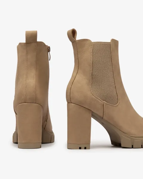 Resti Light brown women's Seihay high heel boots