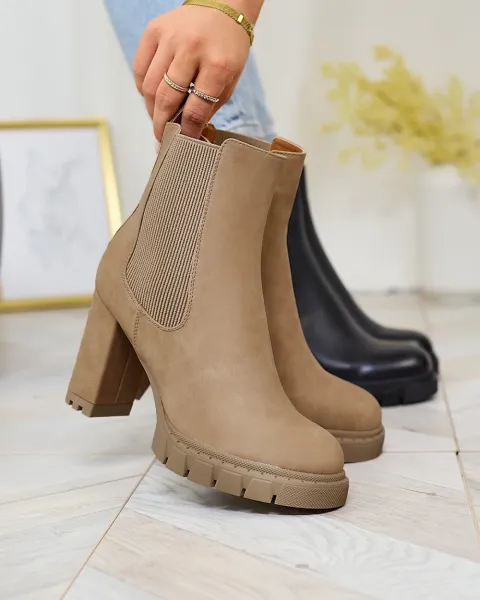 Resti Light brown women's Seihay high heel boots