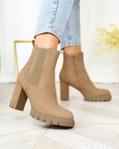 Resti Light brown women's Seihay high heel boots
