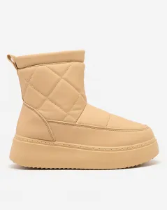 Resti Light brown women's boots a'la snow boots Kacecica