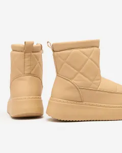 Resti Light brown women's boots a'la snow boots Kacecica