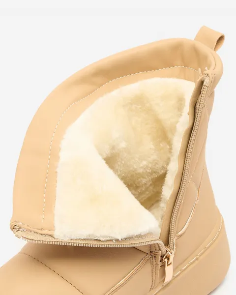 Resti Light brown women's boots a'la snow boots Kacecica