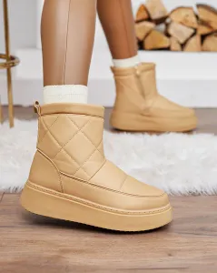 Resti Light brown women's boots a'la snow boots Kacecica
