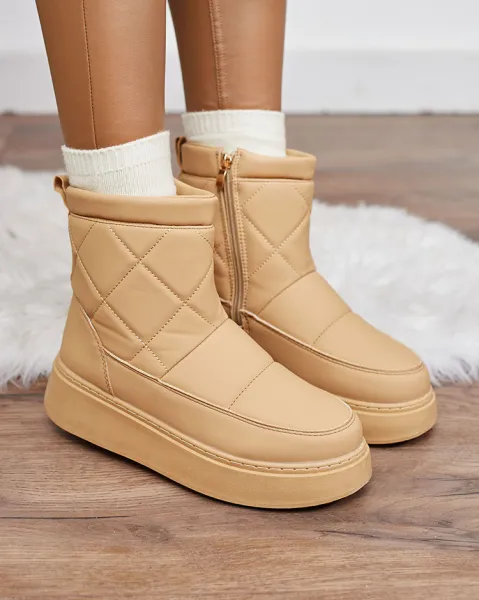 Resti Light brown women's boots a'la snow boots Kacecica