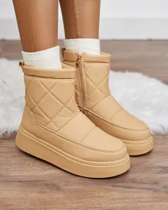 Resti Light brown women's boots a'la snow boots Kacecica