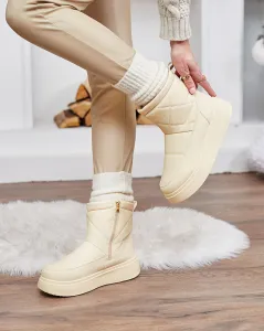 Resti Beige women's boots a'la snow boots Kacecica