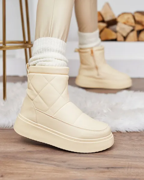 Resti Beige women's boots a'la snow boots Kacecica