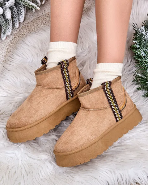 Resti Women's short boots a'la snow boots with ornament Erititta