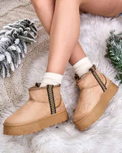 Resti Women's short boots a'la snow boots with ornament Erititta