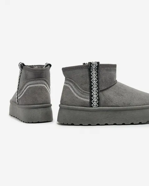 Resti Women's short boots a'la snow boots with ornament Erititta