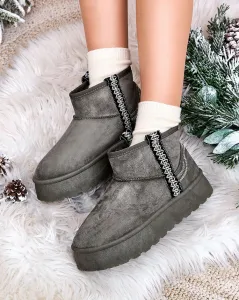 Resti Women's short boots a'la snow boots with ornament Erititta