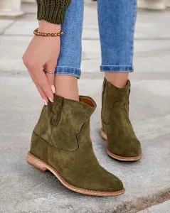Resti Boots in cowboy style on a covered wedge heel Patorias