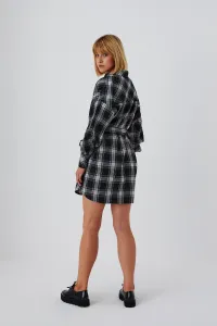 Marisse Shirt Dress With Tie Z-Su-3615 Black