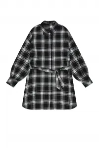 Marisse Shirt Dress With Tie Z-Su-3615 Black