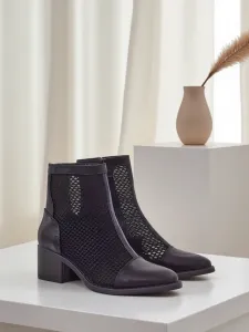 Resti Perforated Women's Low Heeled Ankle Boots Rowices