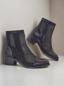 Resti Perforated Women's Low Heeled Ankle Boots Rowices