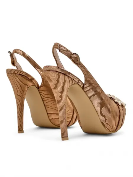 Resti Women's backless pumps with decorative pattern Magiga