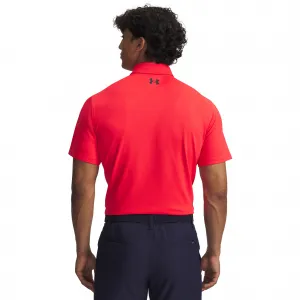 Under Armour UA T2G POLO LB BLK Pánske polo, červená, veľkosť