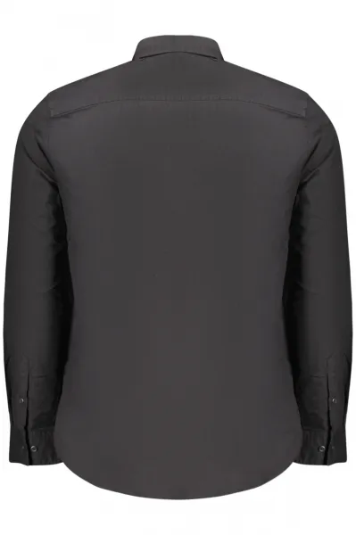 Košeľa Calvin Klein Jeans čierna farba, regular, s golierom button-down, LV140EM125