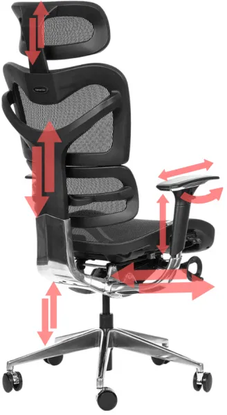 MERCURY Ergonomická kancelárska stolička ARIES JNS-701, čierna