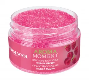 Dermacol Aroma Moment Wild Raspberry cukrový telový peeling s vôňou malín 200 g