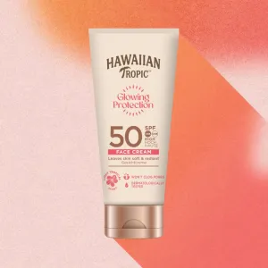 Hawaiian Tropic Glowing Protection Face Cream opaľovací krém na tvár SPF 50 50 ml