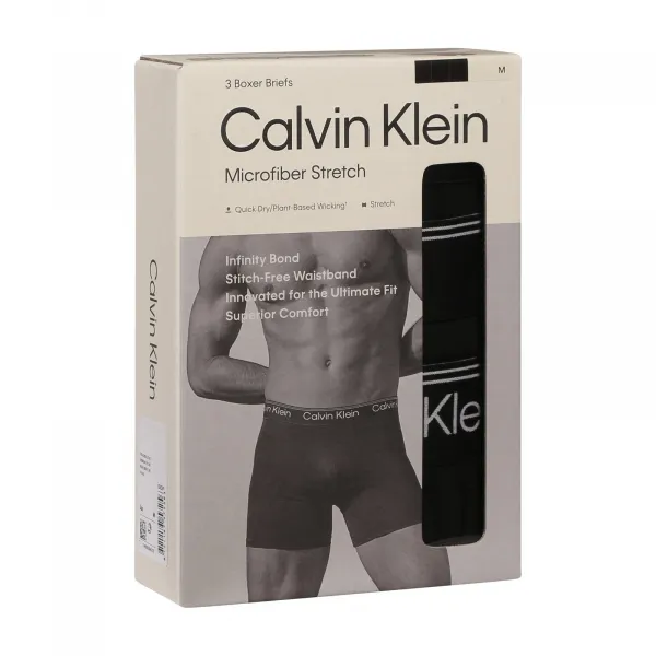 3PACK pánske boxerky Calvin Klein čierne (NB4410-UB1) M, trenky