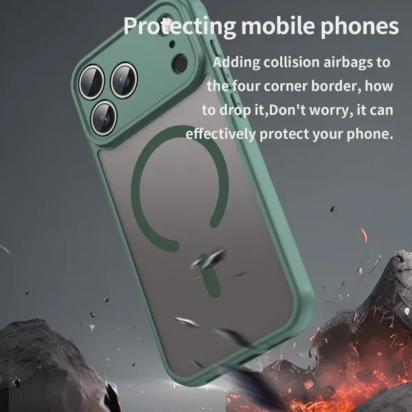 Techsuit HaloFrost II MagSafe, iPhone 17 Pro Max, zelený