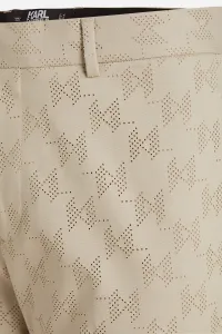 Nohavice Karl Lagerfeld Huns Pick Kl Perforated Pants Hummus